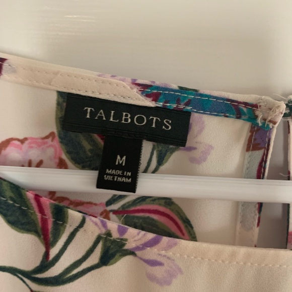 Talbots White and Red and Blue Bell Sleeve Blouse - Picture 2 of 3